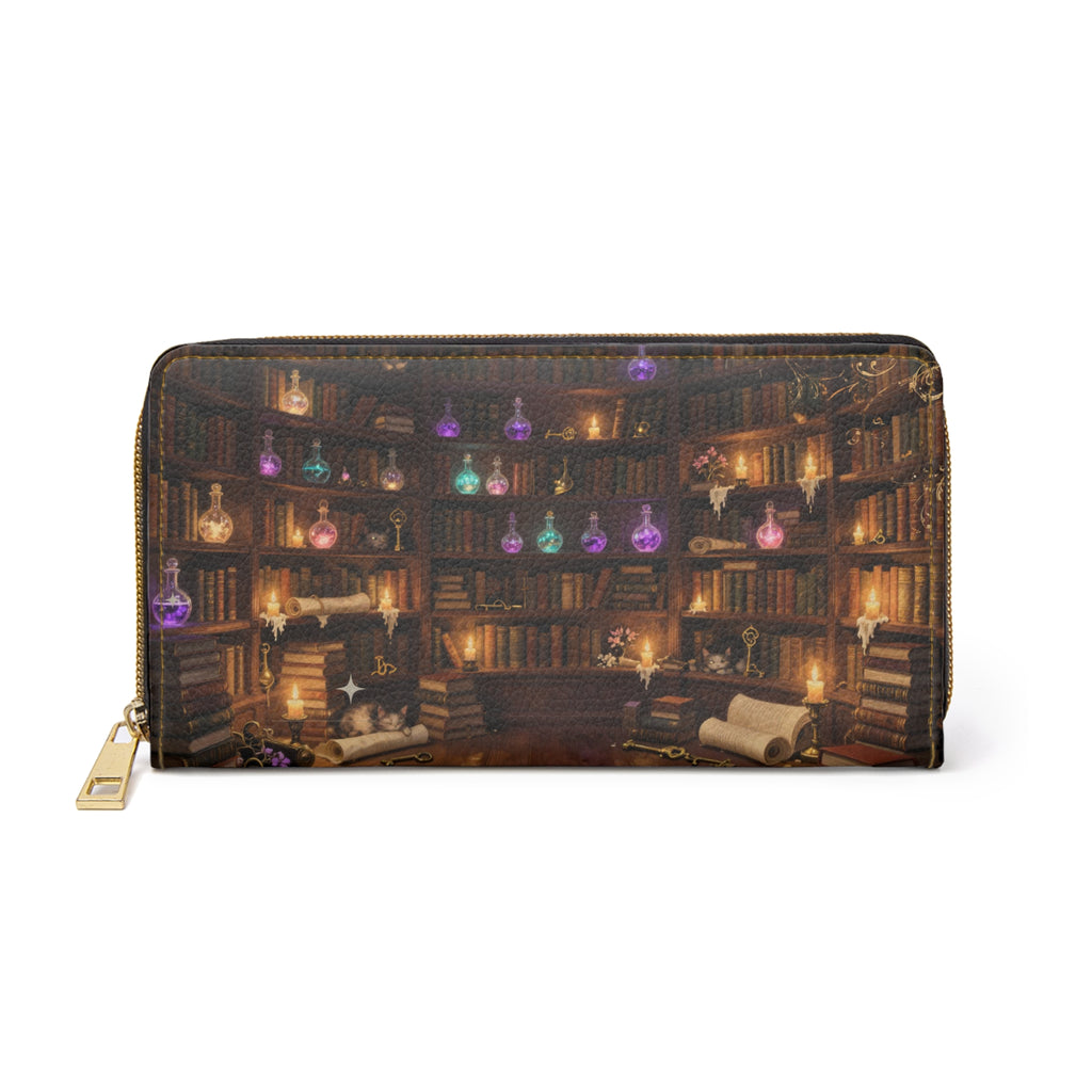 Wizard Library Zipper Wallet