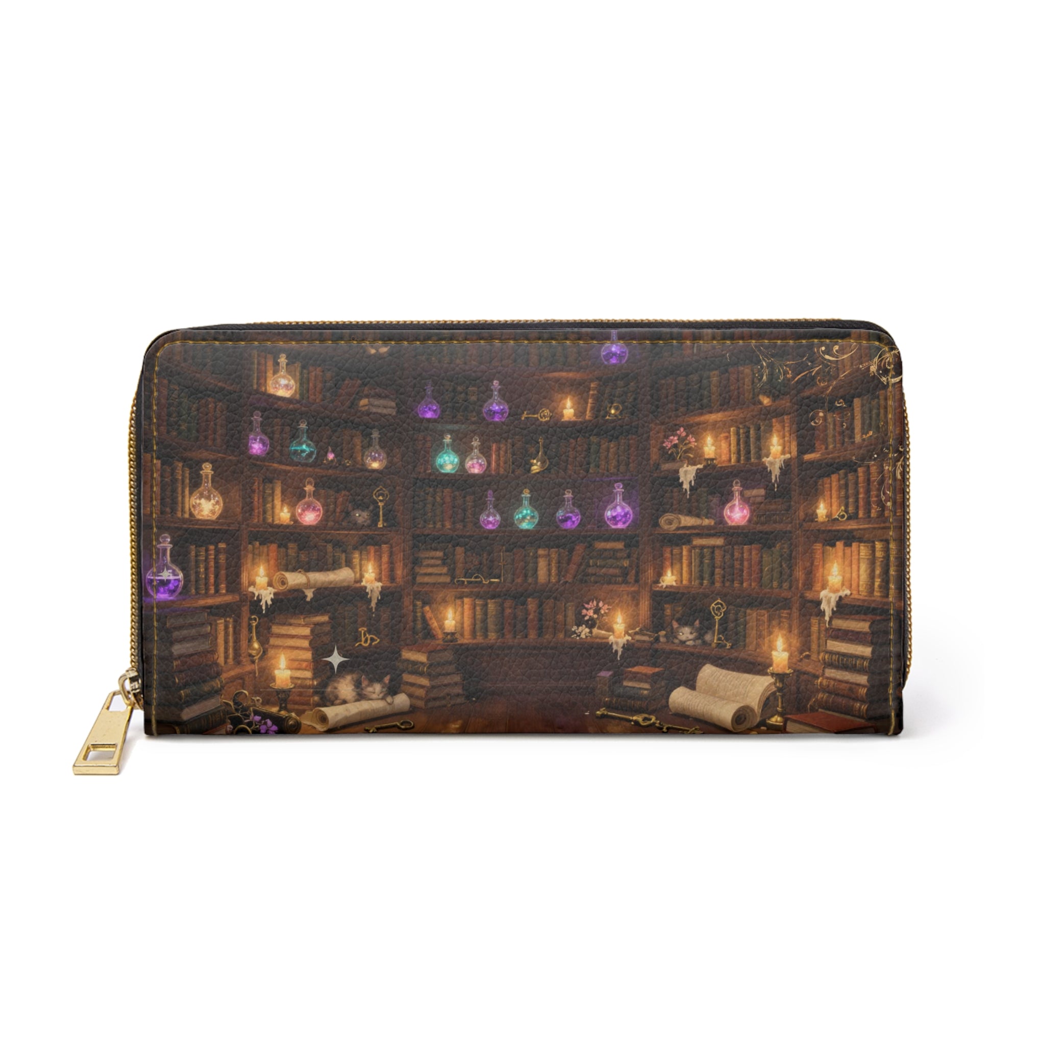 Wizard Library Zipper Wallet