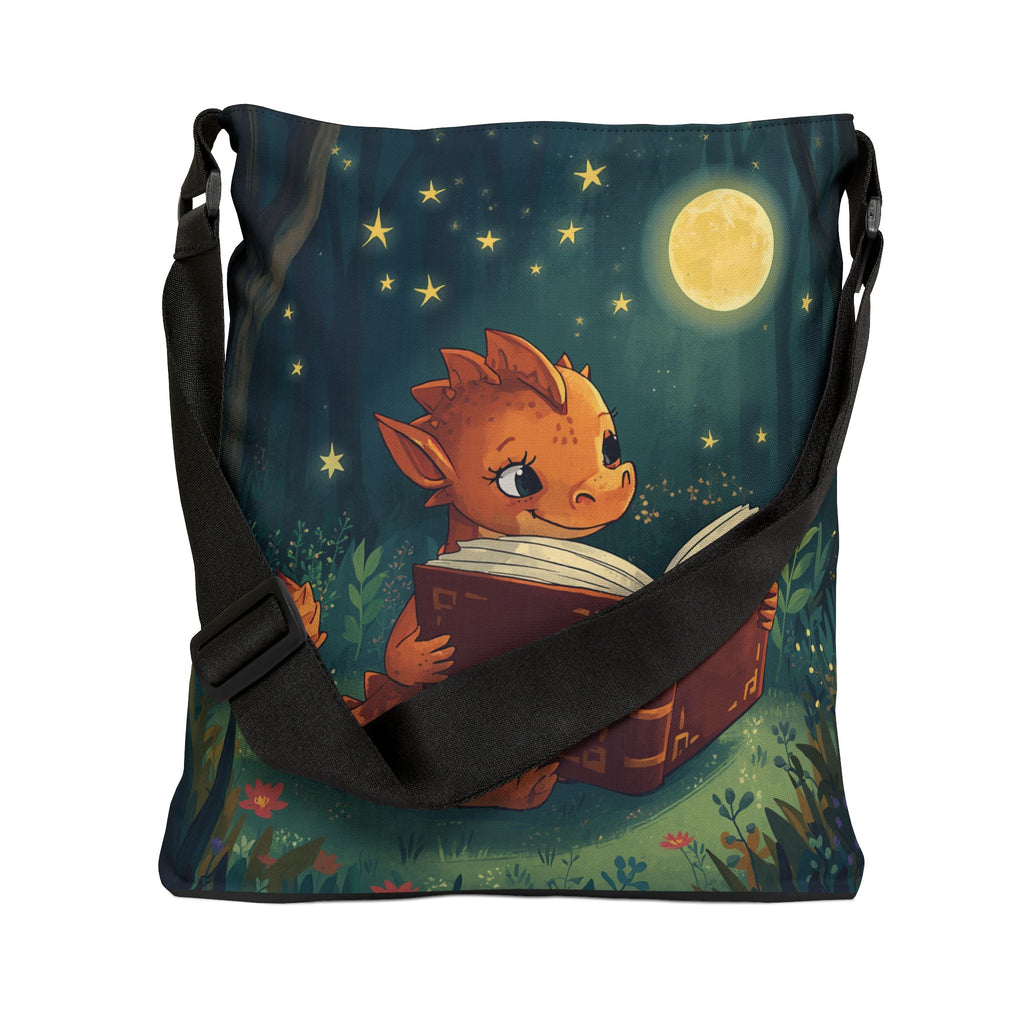 Nighttime Story Dragon Tote Bag — Adjustable Shoulder Tote