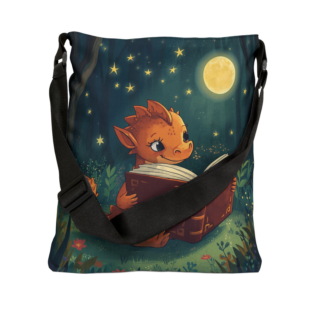 Nighttime Story Dragon Tote Bag — Adjustable Shoulder Tote