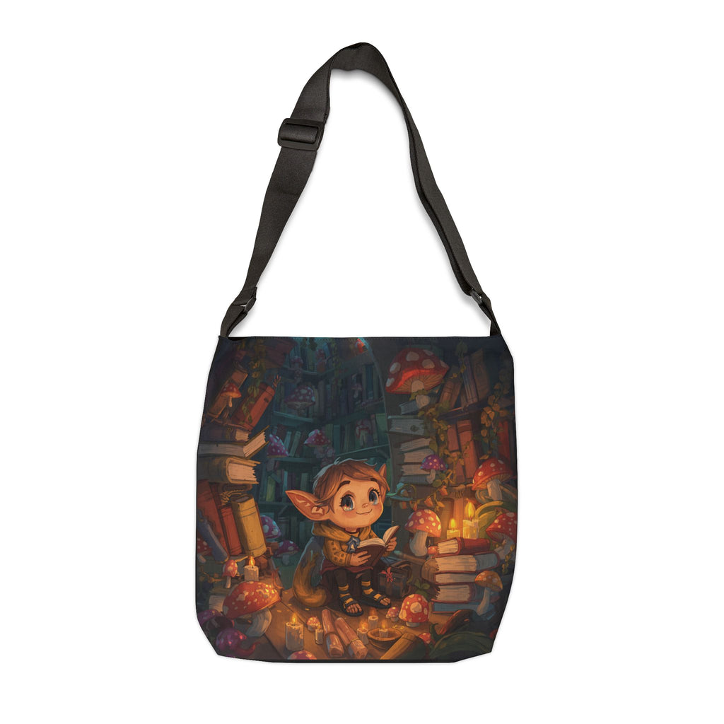 Cozy Fantasy Elf Tote — Magical Reading Nook Adjustable Tote Bag