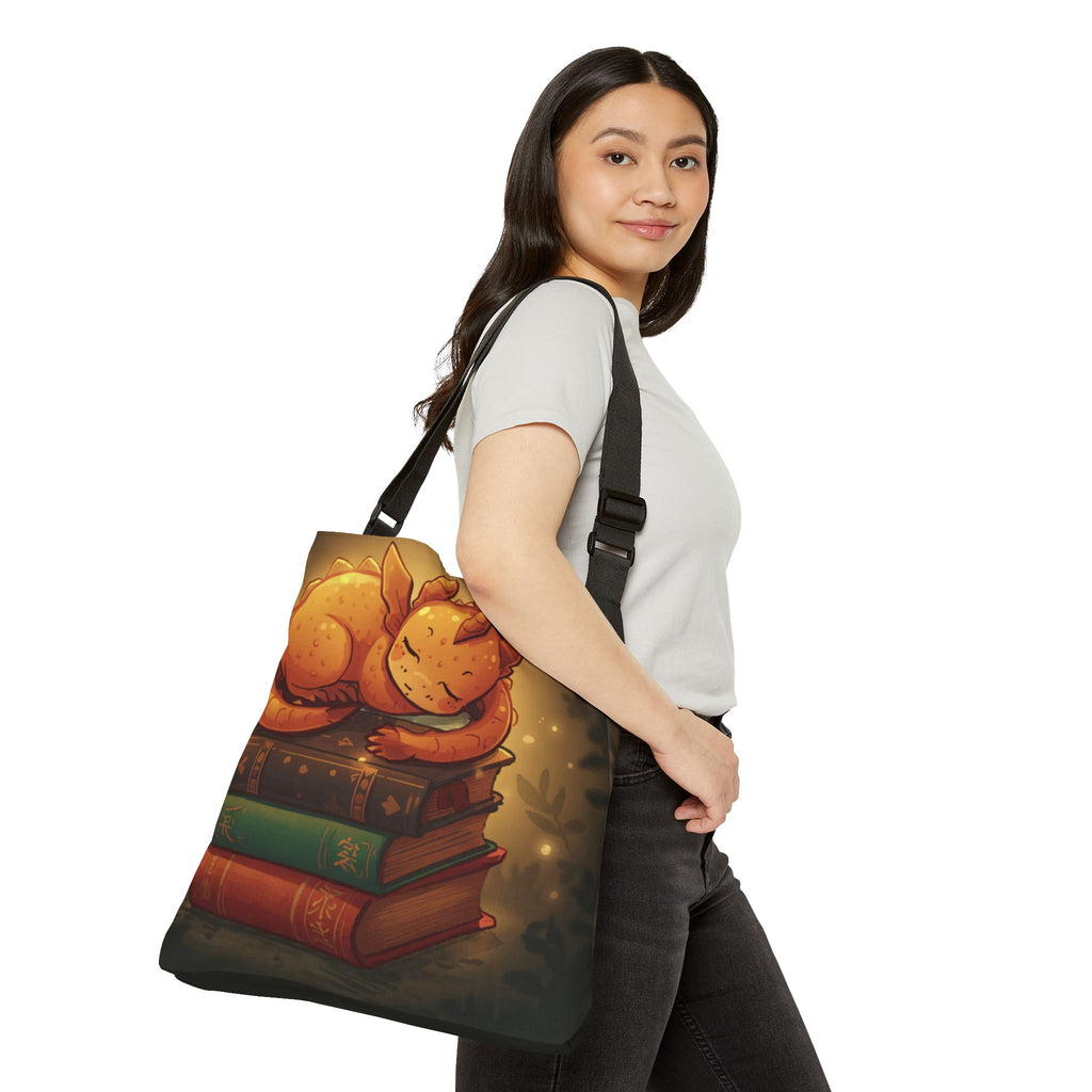 Booklover Dragon Tote Bag