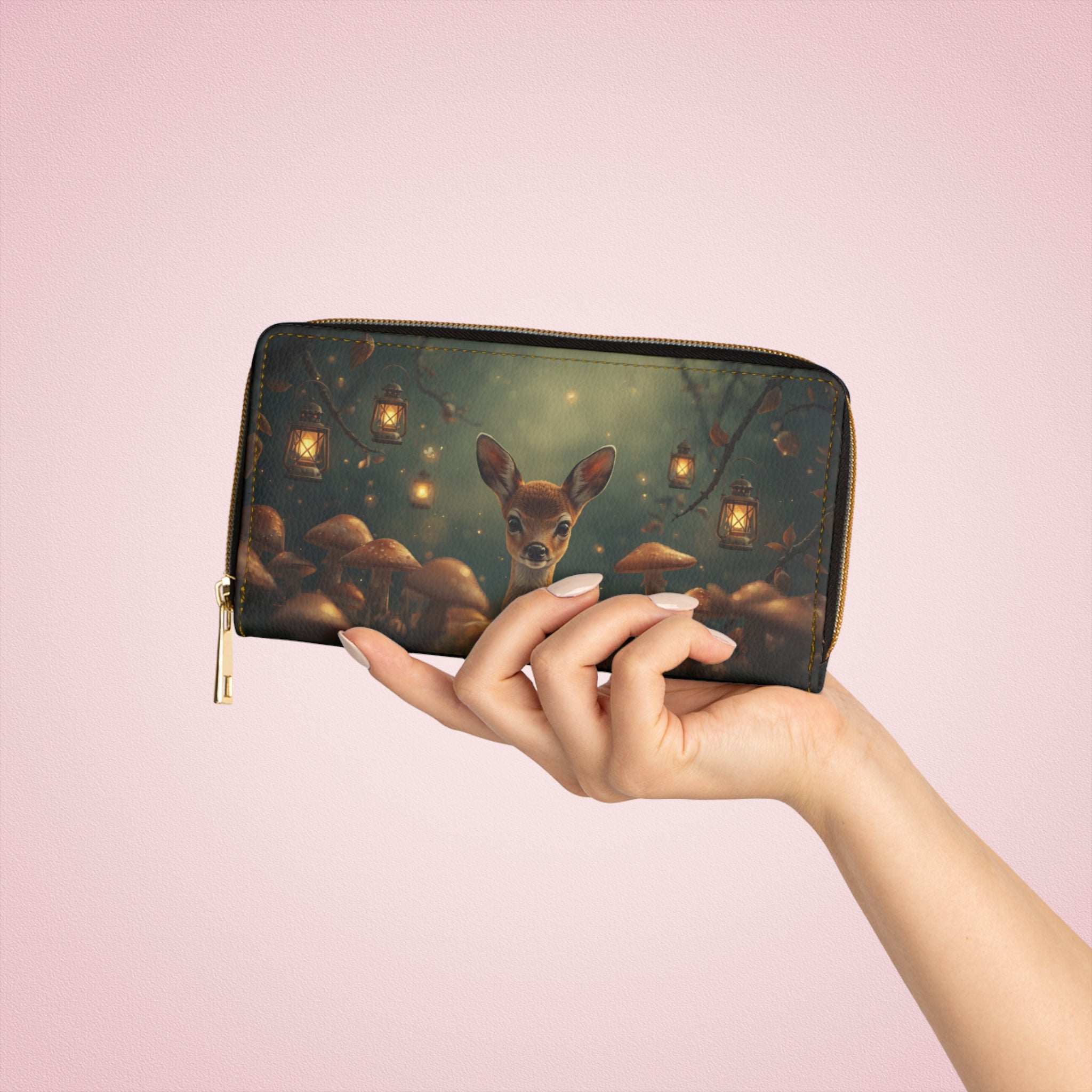 Deer Zipper Wallet