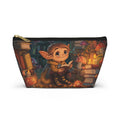 Enchanted Library Accessory Pouch — Cute Elf Reading Among Mushrooms