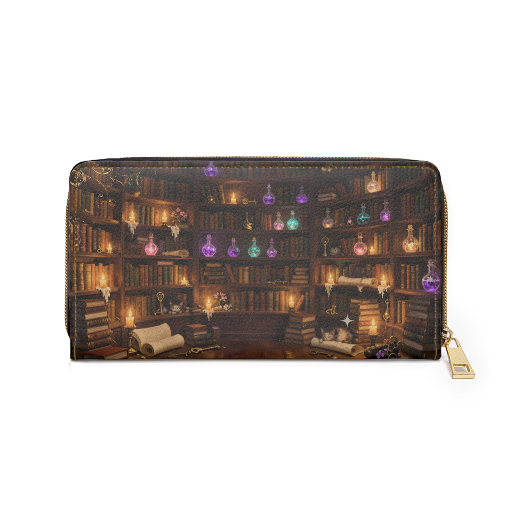 Wizard Library Zipper Wallet