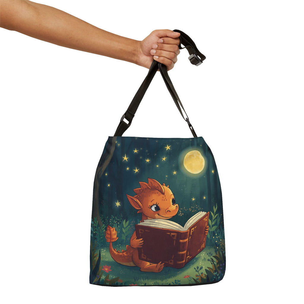 Nighttime Story Dragon Tote Bag — Adjustable Shoulder Tote
