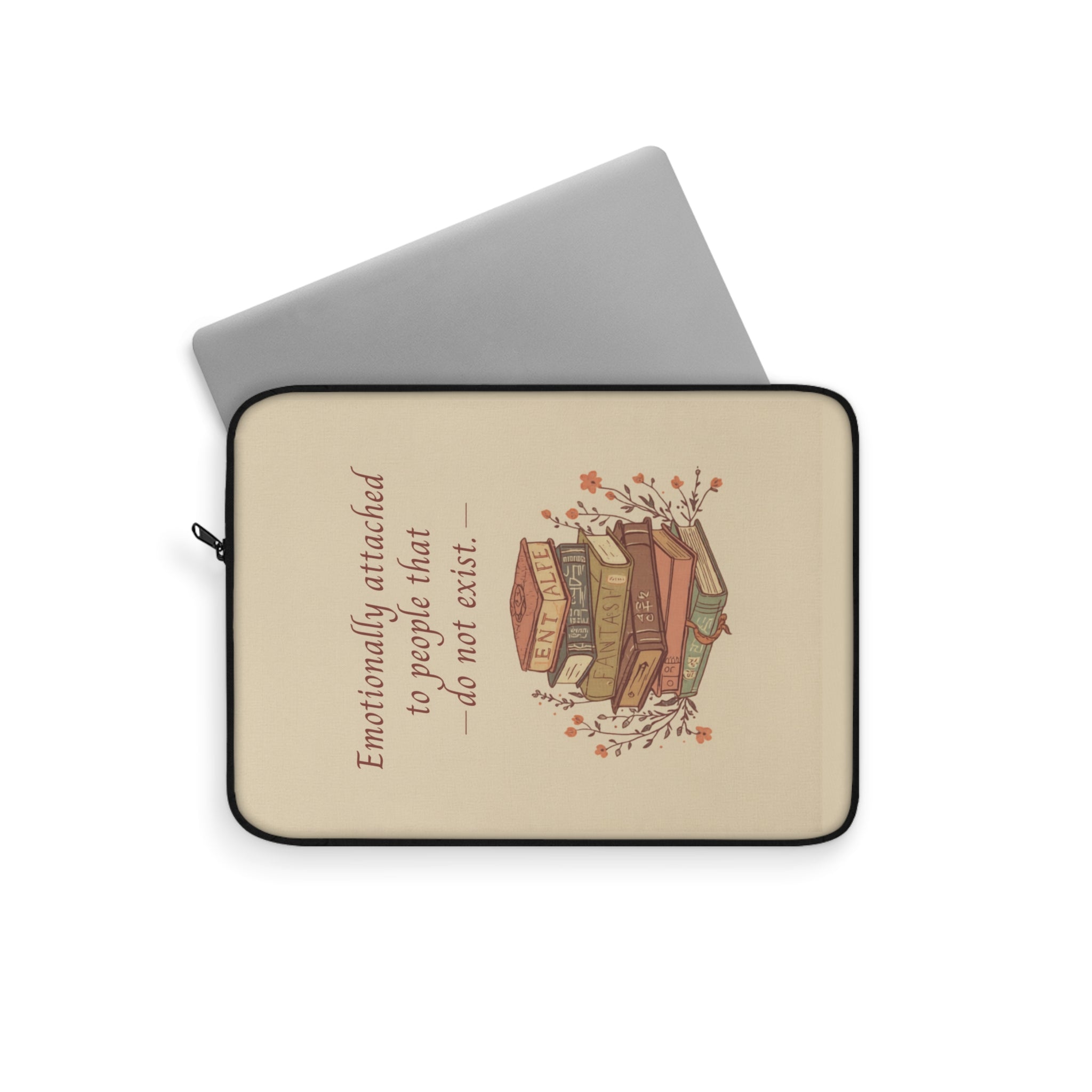 "Emotionally Attached to Fictional Characters" Vintage Laptop Sleeve