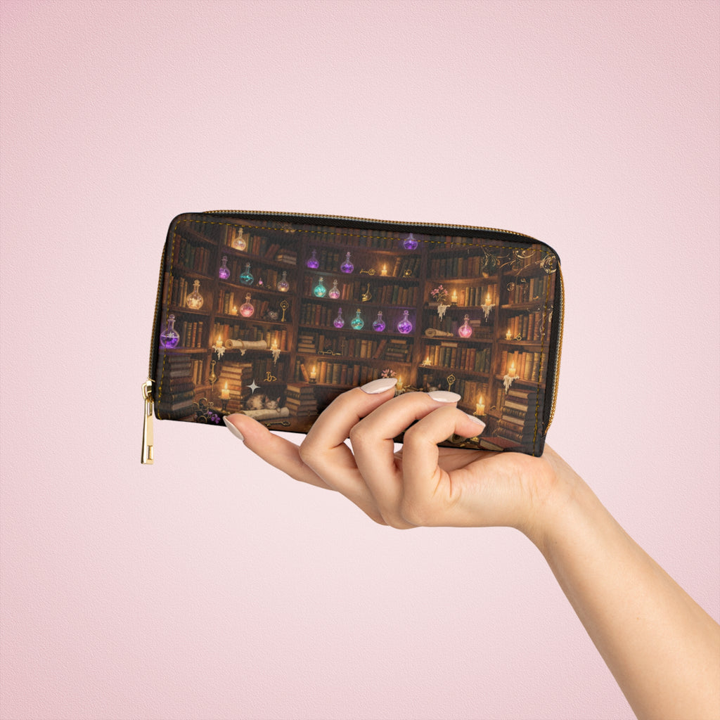 Wizard Library Zipper Wallet